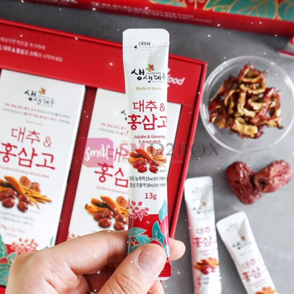 [sản phẩm đặc biệt] CHIẾT XUẤT HỒNG SÂM TÁO ĐỎ LINH CHI 30 gói * 13ml - Image 2