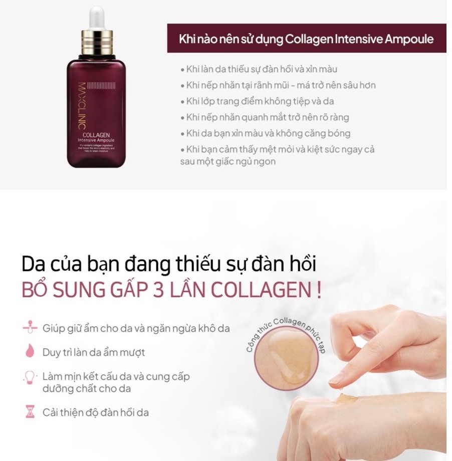 Tinh Chất Collagen Dưỡng Da Và Ngăn Ngừa Lão Hóa Maxclinic Collagen Intensive Ampoule 100ml - Image 6