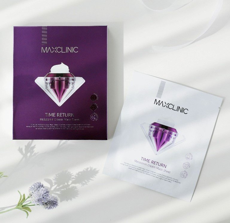 Mặt Nạ Dưỡng Da Maxclinic Time Return Melatonin Cream Mask Sheets Hộp 4 Miếng - Image 4