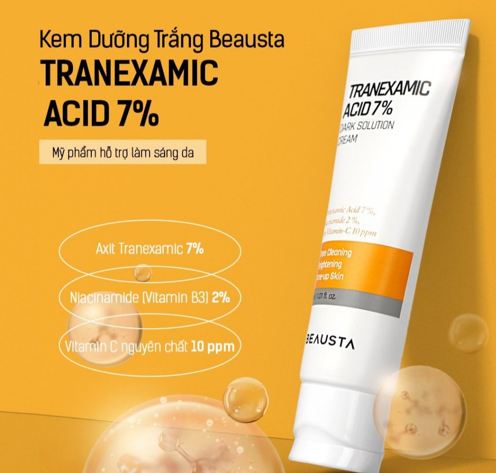 Kem Dưỡng Trắng Beausta Tranexamic Acid 7% 30ml - Image 1