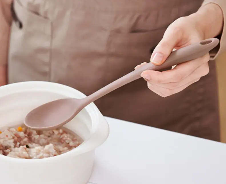 Muỗng Nấu Ăn Đa Năng Platinum Silicone Firgi Hàn Quốc An Toàn Chịu Nhiệt Cao Cán Dài 29cm