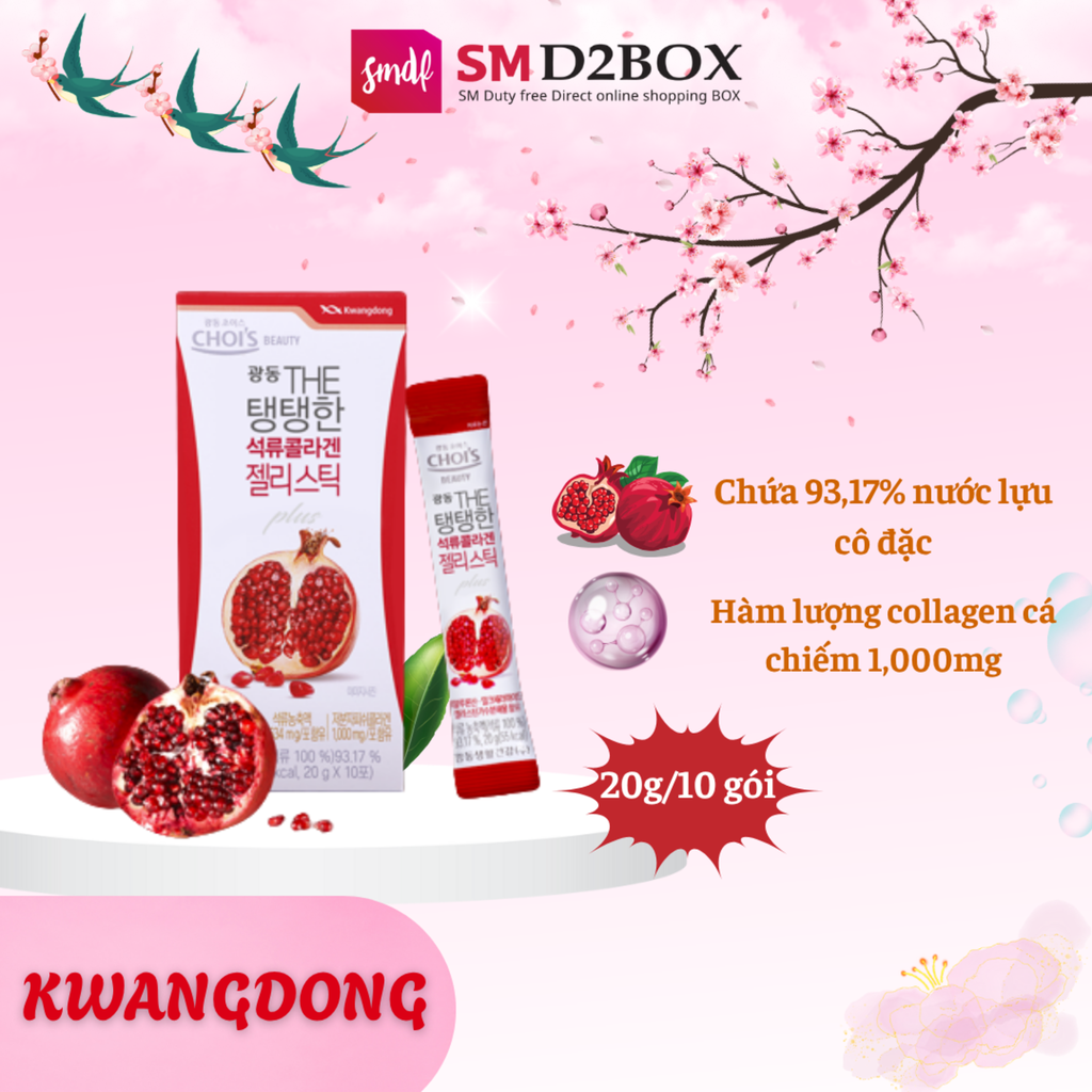 Thạch Lựu Bổ Sung Collagen Kwangdong Jelly Stick Plus