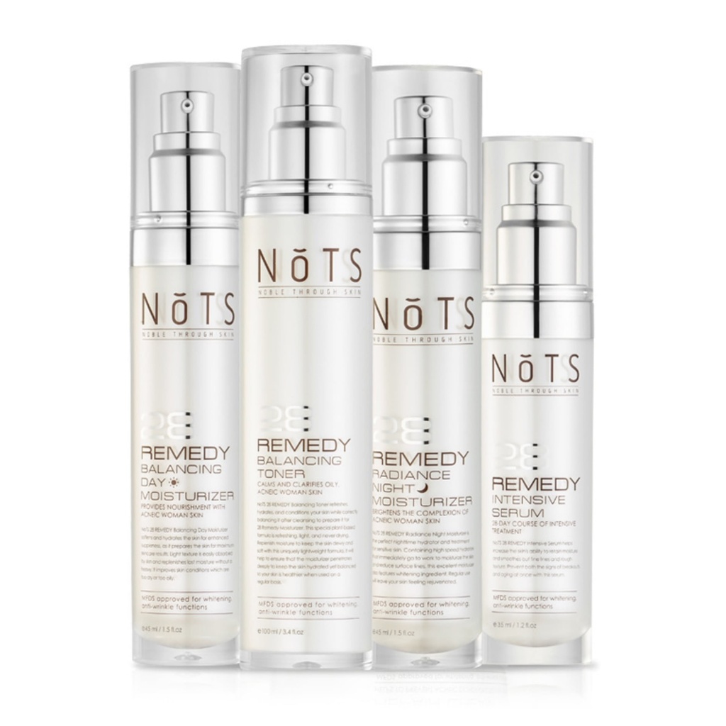 Bộ 4 Sản Phẩm Dưỡng Ẩm- Phục Hồi- Tái Tạo Da NoTS 28 Remedy Serum Set