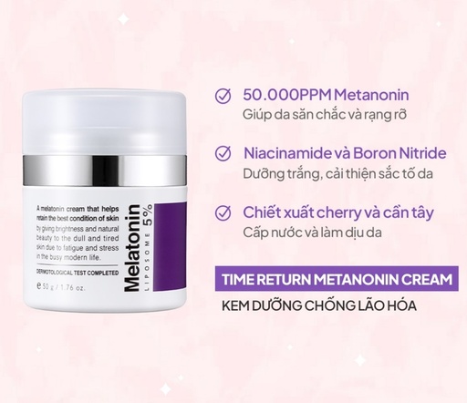 [P00000KL] Kem Dưỡng Chống Lão Hóa Chuyên Sâu Maxclinic Time Return Melatonin Cream 50g