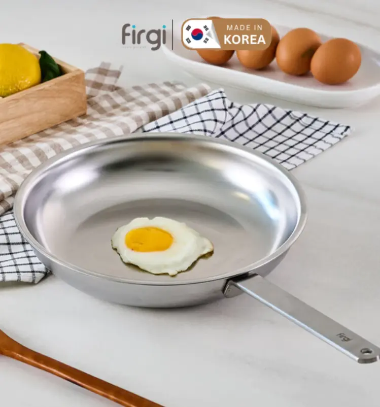 [SAFG43U0009] Chảo Inox 316 Chống Dính 5 Lớp Firgi Hàn Quốc Nấu Ăn Dặm, Nguyên Khối, Không Đánh Bóng Cao Cấp 20cm